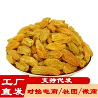 工廠批發(fā)代發(fā)新疆樹(shù)上黃葡萄干散裝袋裝無(wú)核大顆粒吐魯番黃葡萄干